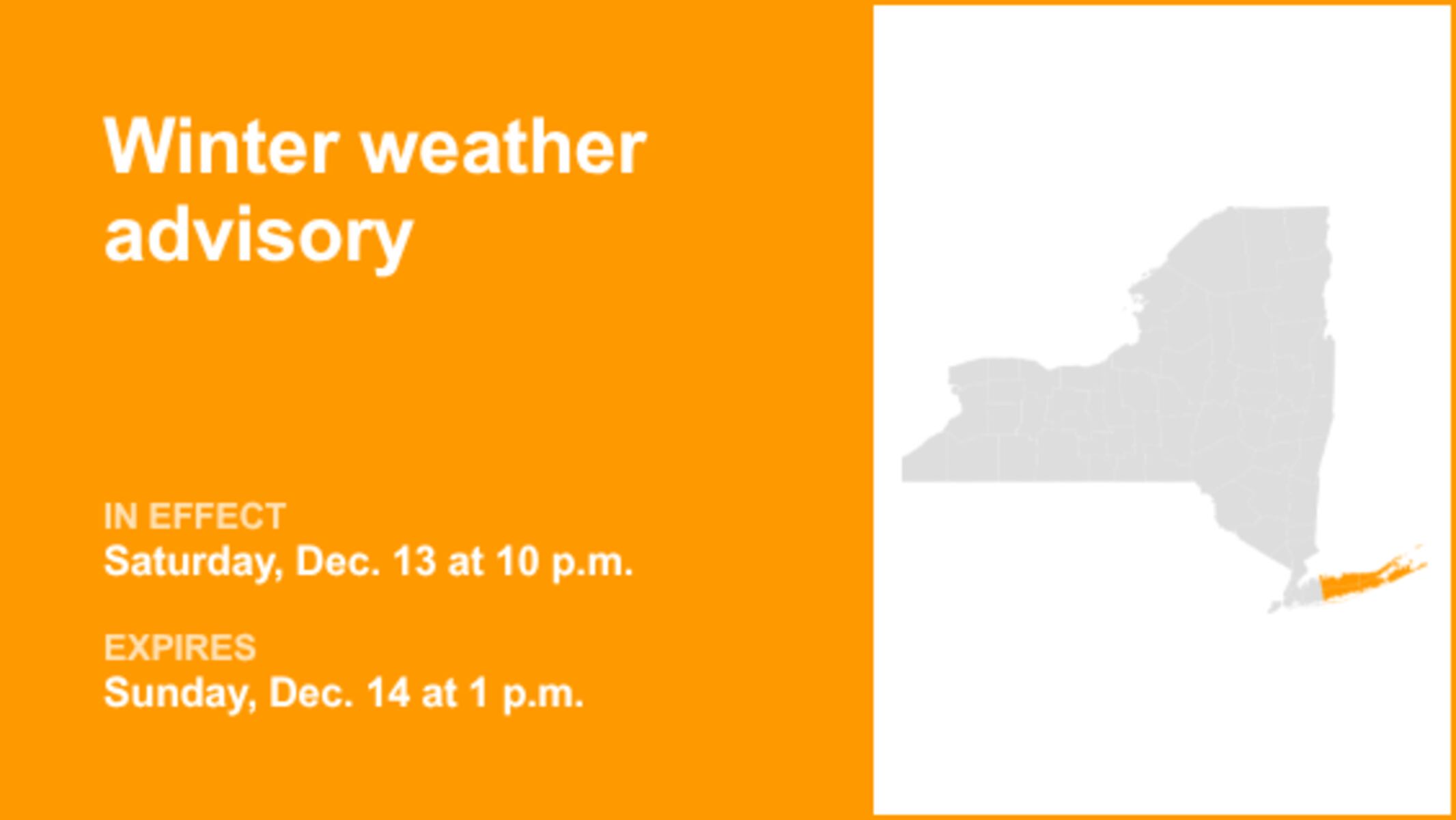 Winter Weather Advisory: Up to 5 Inches of Snow Hits Suffolk